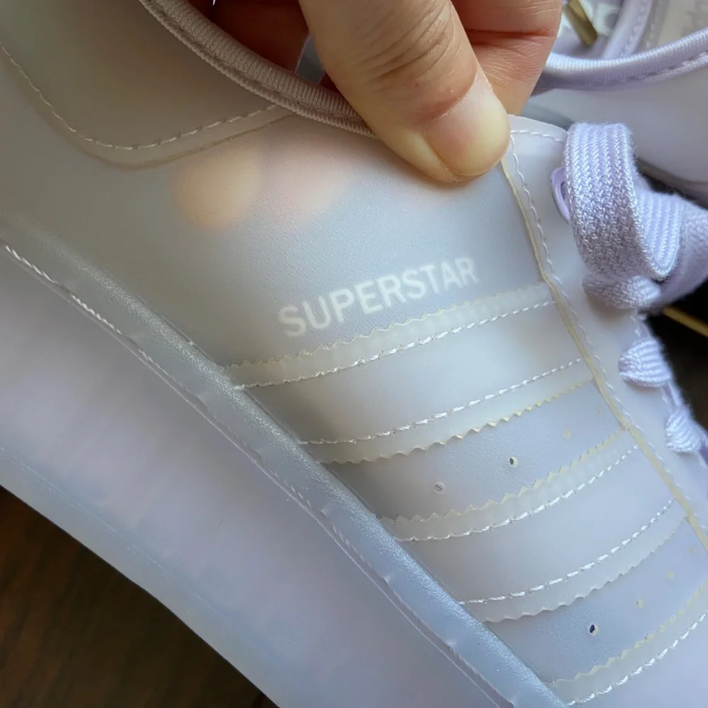 ADIDAS Superstar Jelly Sneakers Purple Women Size 9